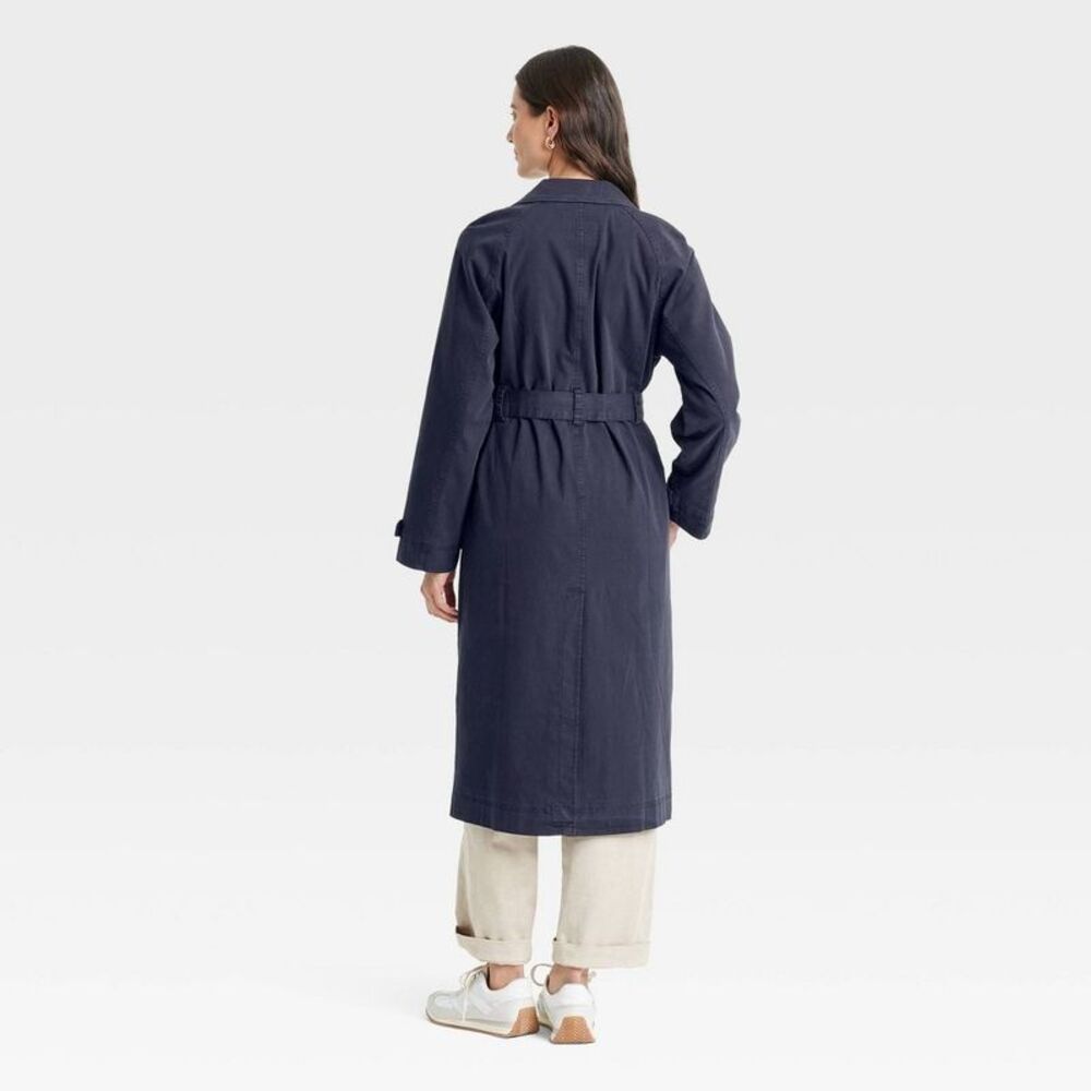 Universal Thread Navy Women's Trench Coat - Picture 3 of 17